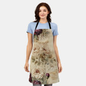 ヴィンテージパーチメント愛の手紙と花(7) エプロン (着用した状態)