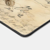 ヴィンテージパーチメント愛の手紙と花(7) デスクマット (コーナー)