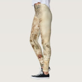 ヴィンテージパーチメント愛の手紙と花(7) レギンス (左)