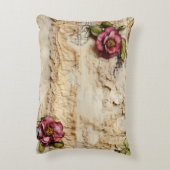 ヴィンテージパーチメント愛の手紙と花(8) アクセントクッション (裏面(縦))