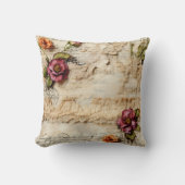 ヴィンテージパーチメント愛の手紙と花(8) クッション (正面)