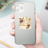 ヴィンテージパーチメント愛の手紙と花(8) シール (スマートフォン)