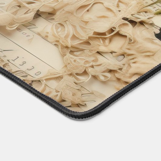 ヴィンテージパーチメント愛の手紙と花(8) デスクマット (コーナー)