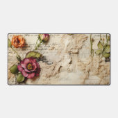 ヴィンテージパーチメント愛の手紙と花(8) デスクマット (正面)