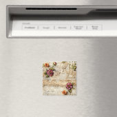 ヴィンテージパーチメント愛の手紙と花(8) マグネット (インサイチュ (食洗機))