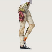 ヴィンテージパーチメント愛の手紙と花(8) レギンス (右)