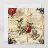 ヴィンテージパーチメント愛の手紙と花(9) (正面)