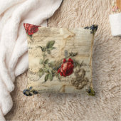 ヴィンテージパーチメント愛の手紙と花(9) クッション (ブランケット)