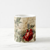 ヴィンテージパーチメント愛の手紙と花(9) コーヒーマグカップ (中央)