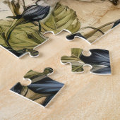 ヴィンテージパーチメント愛の手紙と花(9) ジグソーパズル (側面)