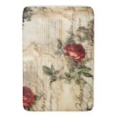 ヴィンテージパーチメント愛の手紙と花(9) バスマット (正面縦)