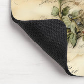 ヴィンテージパーチメント愛の手紙と花(9) マウスパッド (コーナー)