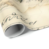 ヴィンテージパーチメント愛の手紙と花(9) ラッピングペーパー (ロールコーナー)