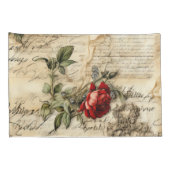 ヴィンテージパーチメント愛の手紙と花(9) 枕カバー (裏面-右)