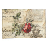 ヴィンテージパーチメント愛の手紙と花(9) 枕カバー (正面右)