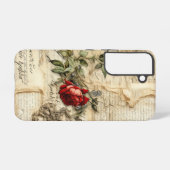 ヴィンテージパーチメント愛の手紙と花(9) SAMSUNG GALAXYケース (裏面横)