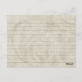 ヴィンテージパーチメント渦パーソナライズされたレシピカード ポストカード (裏面)