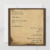 ヴィンテージパーチメント紙フォト卒業 招待状 (裏面)