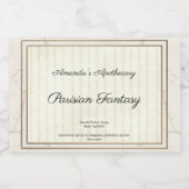 ヴィンテージパーチメント金ゴールドフレーム香料 リキュールボトルラベル (シングルラベル)