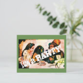 ヴィンテージパーティの招待状カード インビテーションポストカード (スタンド正面)