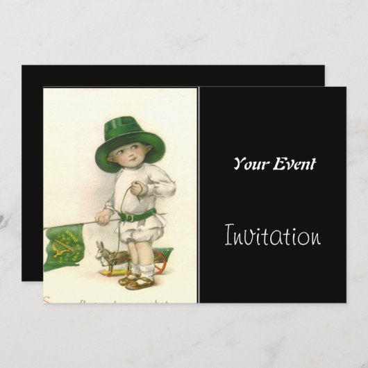 ヴィンテージパーティの招待状 招待状 (正面/裏面)