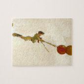 ヴィンテージパーティーで赤い風船を持った少年 ジグソーパズル (横)