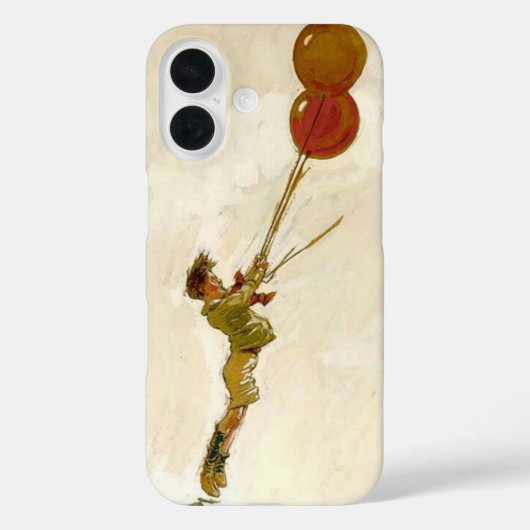 ヴィンテージパーティーで赤い風船を持った少年 Case-Mate iPhoneケース (裏面)