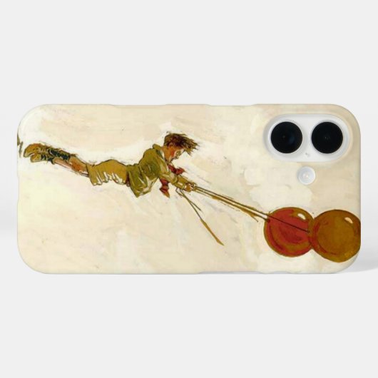 ヴィンテージパーティーで赤い風船を持った少年 Case-Mate iPhoneケース (裏面 (横))