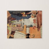 ヴィンテージパーティーのキッチン、ビール、前菜 ジグソーパズル (横)