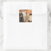 ヴィンテージパーティーのキッチン、ビール、前菜 スクエアシール (バッグ)