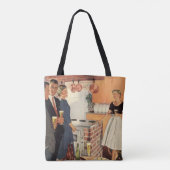 ヴィンテージパーティーのキッチン、ビール、前菜 トートバッグ (裏面)