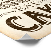 ヴィンテージパーティーは食べケーキサインプリント ポスター (角)