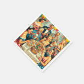 ヴィンテージパーティーイラストレーション スタンダードカクテルナプキン (角)