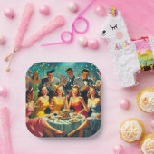 ヴィンテージパーティーイラストレーション ペーパープレート (パーティー)