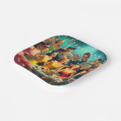 ヴィンテージパーティーイラストレーション ペーパープレート (傾斜あり)