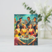 ヴィンテージパーティーイラストレーション ポストカード (スタンド正面)