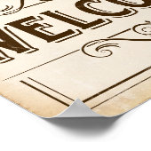 ヴィンテージパーティーウェルカムサインプリント ポスター (角)