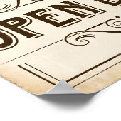 ヴィンテージパーティーオープンバー署名プリント ポスター (角)