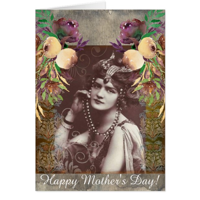 ヴィンテージパーティーガールオンタビクトリアンペストリー (正面)