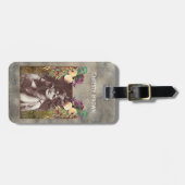 ヴィンテージパーティーガールビクトリアンタペストリー荷物タグ ラゲッジタグ (正面横)