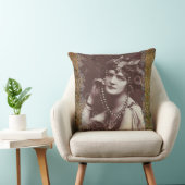 ヴィンテージパーティーガールビクトリアンタペストリー装飾用クッション クッション (椅子)