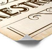 ヴィンテージパーティートイレ標識プリント ポスター (角)