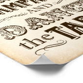 ヴィンテージパーティードリンクシャンパンサインプリント ポスター (角)