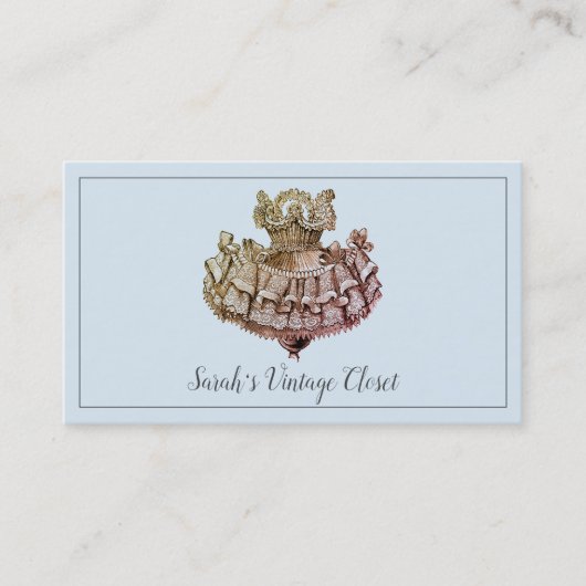 ヴィンテージパーティードレスヴィンテージ服店 名刺 (正面)