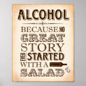 ヴィンテージパーティープリント/アルコール素晴らしパーティー標識 ポスター (正面)