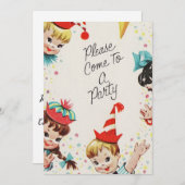 ヴィンテージパーティー招待状 招待状 (正面/裏面)