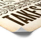 ヴィンテージパーティー最初に飲み物引用文標識プリント ポスター (角)