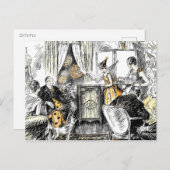 ヴィンテージパーティー　昔風のハロウィンを祝おう インビテーションポストカード (正面/裏面)