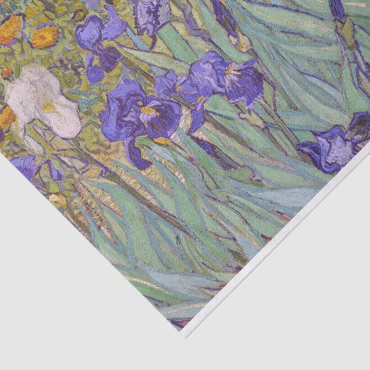 ヴィンテージパープルアイリス絵を描スのアートワーク 薄葉紙 (詳細)