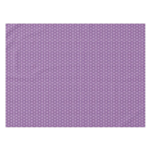 ヴィンテージパープルアヤメアサノハ日本パターンアート テーブルクロス (正面(横))